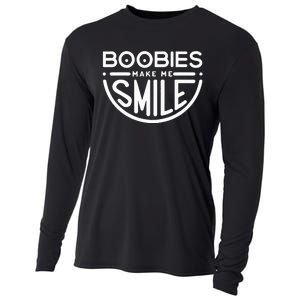 Boobs Make Me Smile Party Cooling Performance Long Sleeve Crew