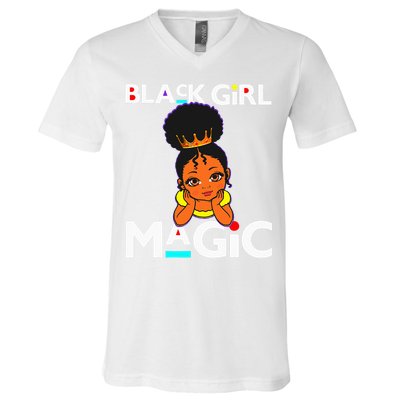 Black Magic Melanin Poppin V-Neck T-Shirt