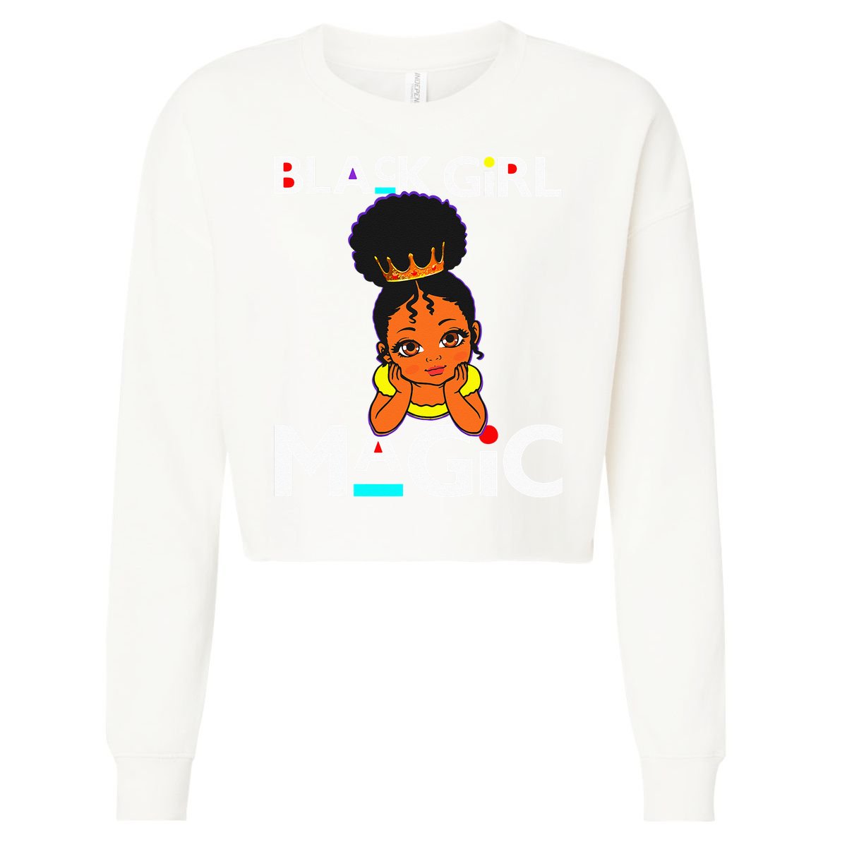 Black Magic Melanin Poppin Cropped Pullover Crew