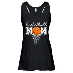 Basketball Mom Mother Leopard Basketball Hoop Net Game Day Ladies Essential Flowy Tank