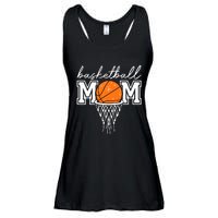 Basketball Mom Mother Leopard Basketball Hoop Net Game Day Ladies Essential Flowy Tank