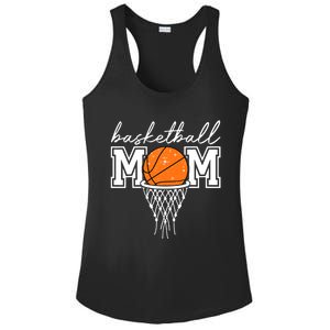 Basketball Mom Mother Leopard Basketball Hoop Net Game Day Ladies PosiCharge Competitor Racerback Tank