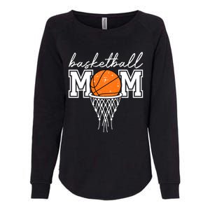 Basketball Mom Mother Leopard Basketball Hoop Net Game Day Womens California Wash Sweatshirt