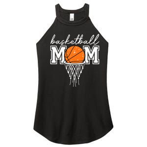 Basketball Mom Mother Leopard Basketball Hoop Net Game Day Women's Perfect Tri Rocker Tank