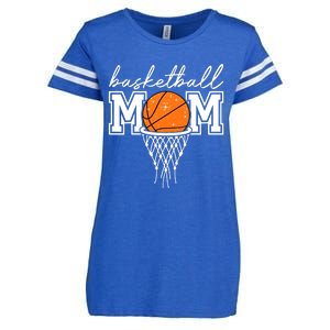 Basketball Mom Mother Leopard Basketball Hoop Net Game Day Enza Ladies Jersey Football T-Shirt