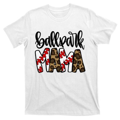 BallPark Mom Mama Baseball Softball Mother's Day T-Shirt