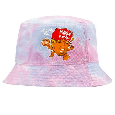 Believe Me Maga Fool Aid Funny Donald Trump Tie-Dyed Bucket Hat