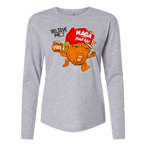 Believe Me Maga Fool Aid Funny Donald Trump Womens Cotton Relaxed Long Sleeve T-Shirt