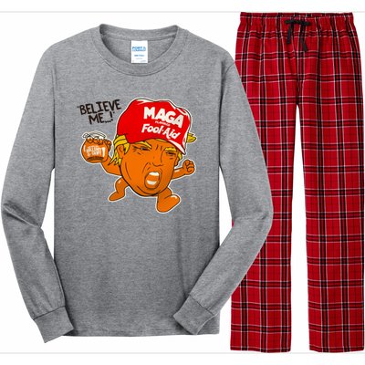 Believe Me Maga Fool Aid Funny Donald Trump Long Sleeve Pajama Set