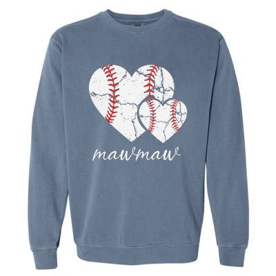 Baseball Mawmaw Mother's Day Baseball Gift Garment-Dyed Sweatshirt