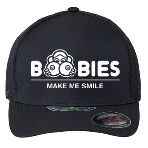 Boobies Make Me Smile Flexfit Unipanel Trucker Cap