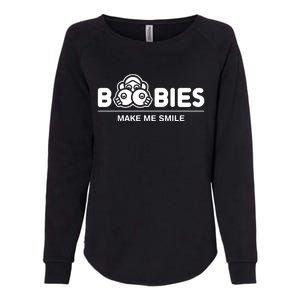 Boobies Make Me Smile Womens California Wash Sweatshirt