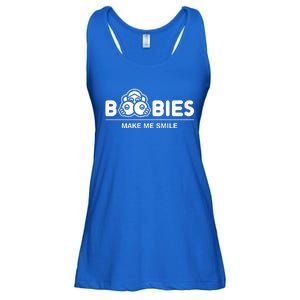 Boobies Make Me Smile Ladies Essential Flowy Tank