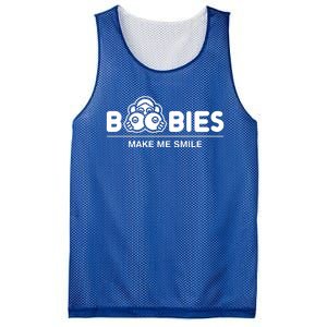 Boobies Make Me Smile Mesh Reversible Basketball Jersey Tank