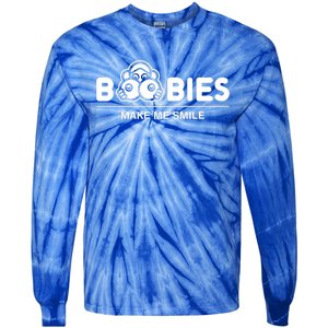 Boobies Make Me Smile Tie-Dye Long Sleeve Shirt