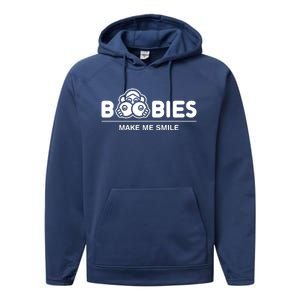 Boobies Make Me Smile Performance Fleece Hoodie