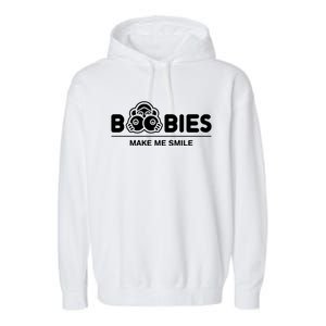 Boobies Make Me Smile Garment-Dyed Fleece Hoodie