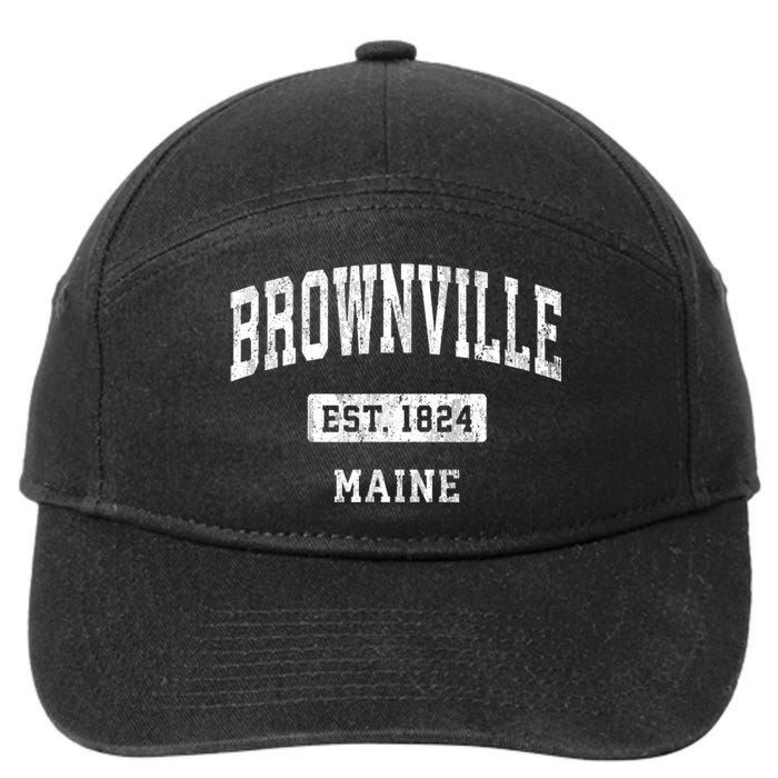 Brownville Maine Me Vintage Sports Established 7-Panel Snapback Hat