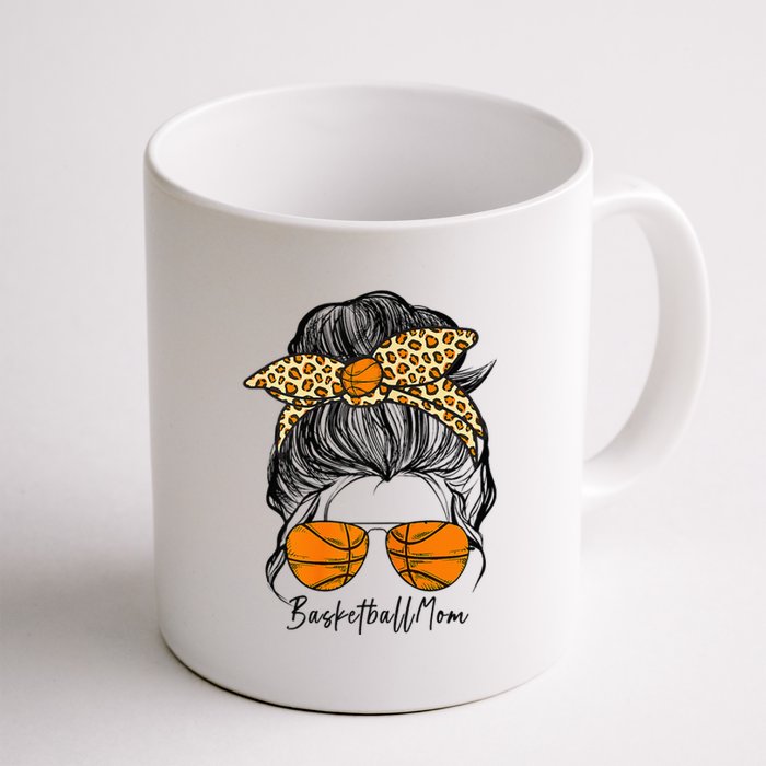 Basketball Mom Messy Bun Proud Mama Basketball Sunshades Coffee Mug