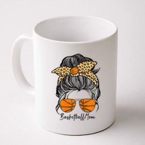 Basketball Mom Messy Bun Proud Mama Basketball Sunshades Coffee Mug