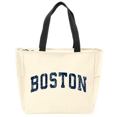 Boston Massachusetts Ma Vintage Sports Design N.A.V.Y Zip Tote Bag