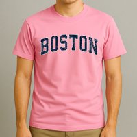 Boston Massachusetts Ma Vintage Sports Design N.A.V.Y T-Shirt
