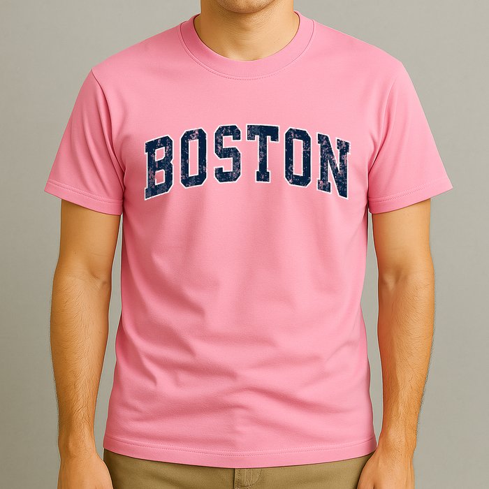 Boston Massachusetts Ma Vintage Sports Design N.A.V.Y T-Shirt