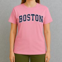 Boston Massachusetts Ma Vintage Sports Design N.A.V.Y T-Shirt