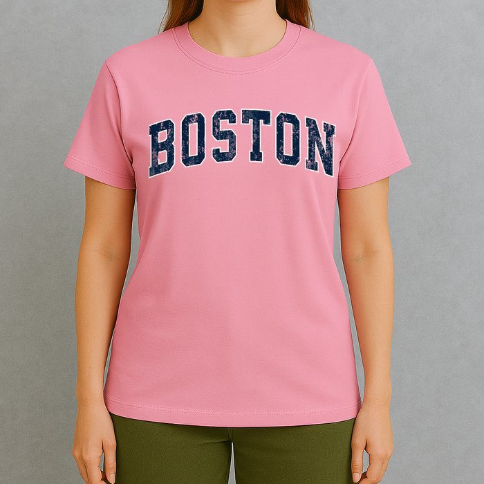 Boston Massachusetts Ma Vintage Sports Design N.A.V.Y T-Shirt