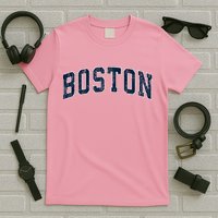 Boston Massachusetts Ma Vintage Sports Design N.A.V.Y T-Shirt