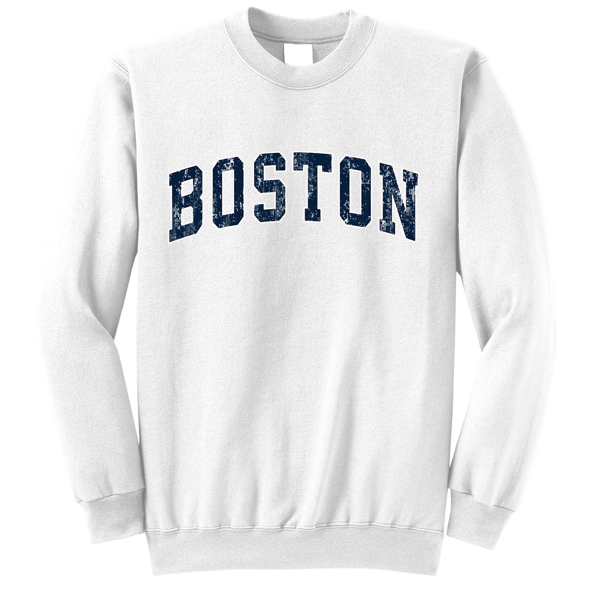 Boston Massachusetts Ma Vintage Sports Design N.A.V.Y Sweatshirt
