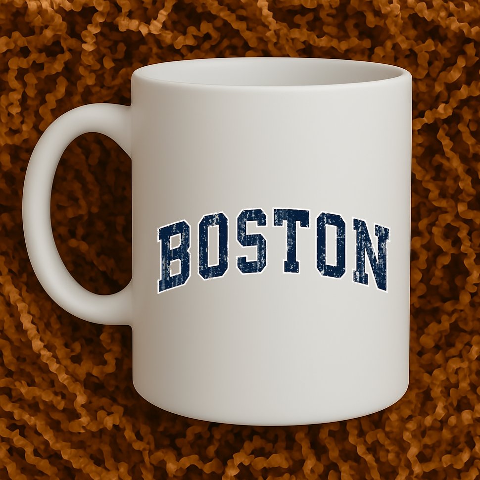 Boston Massachusetts Ma Vintage Sports Design N.A.V.Y Mug