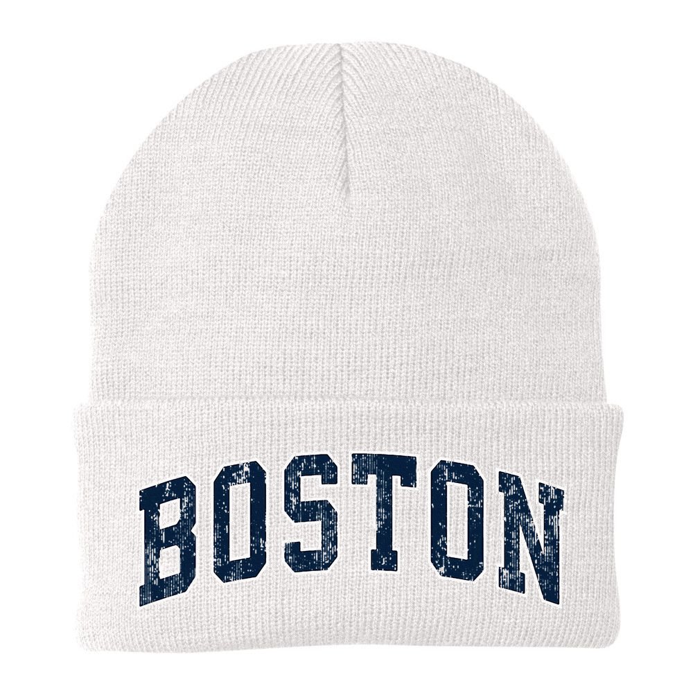 Boston Massachusetts Ma Vintage Sports Design N.A.V.Y Beanie