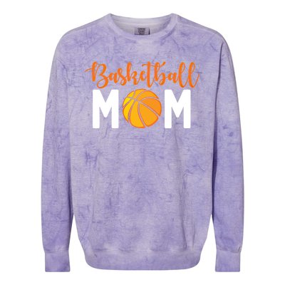 Basketball Mom Meaningful Gift Basketball Mother Cute Gift Colorblast Crewneck Sweatshirt