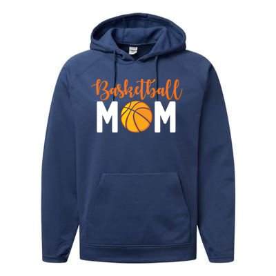 Basketball Mom Meaningful Gift Basketball Mother Cute Gift Performance Fleece Hoodie