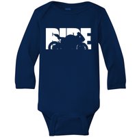 Bike Motorcyclist Motorcycle Rider Biker Baby Long Sleeve Bodysuit