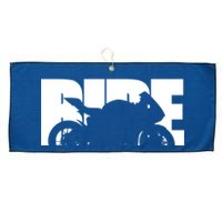 Bike Motorcyclist Motorcycle Rider Biker Large Microfiber Waffle Golf Towel