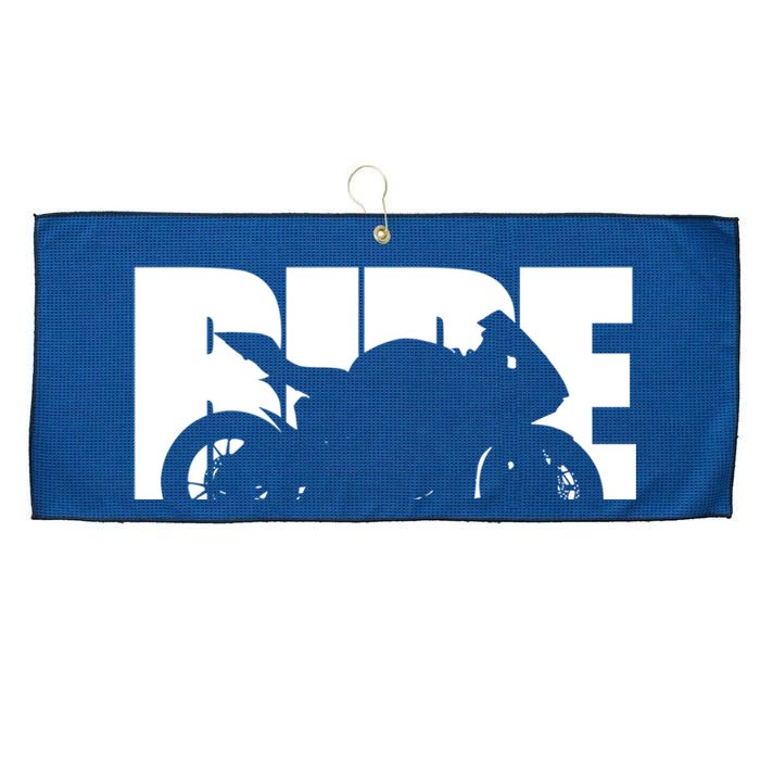 Bike Motorcyclist Motorcycle Rider Biker Large Microfiber Waffle Golf Towel