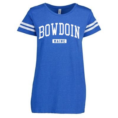 Bowdoin Maine ME Vintage Athletic Sports Enza Ladies Jersey Football T-Shirt