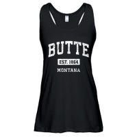 Butte Montana Mt Vintage Sports Established Ladies Essential Flowy Tank