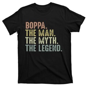 Boppa Man Myth Legend Design Funny Fathers Day Boppa T-Shirt