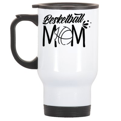 Basketball Mom Match Coach Team Player Mother Mommy Mama Great Gift Stainless Steel Travel Mug