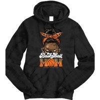 Basketball Mom Messy Bun Black Wo Leopard Mothers Day Long Tie Dye Hoodie