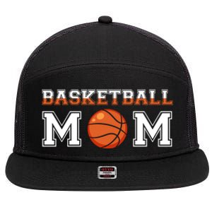 Basketball Mom Mothers Day Cute Gift 7 Panel Mesh Trucker Snapback Hat