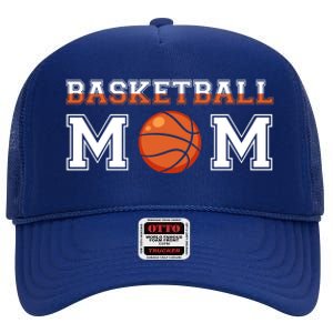 Basketball Mom Mothers Day Cute Gift High Crown Mesh Back Trucker Hat