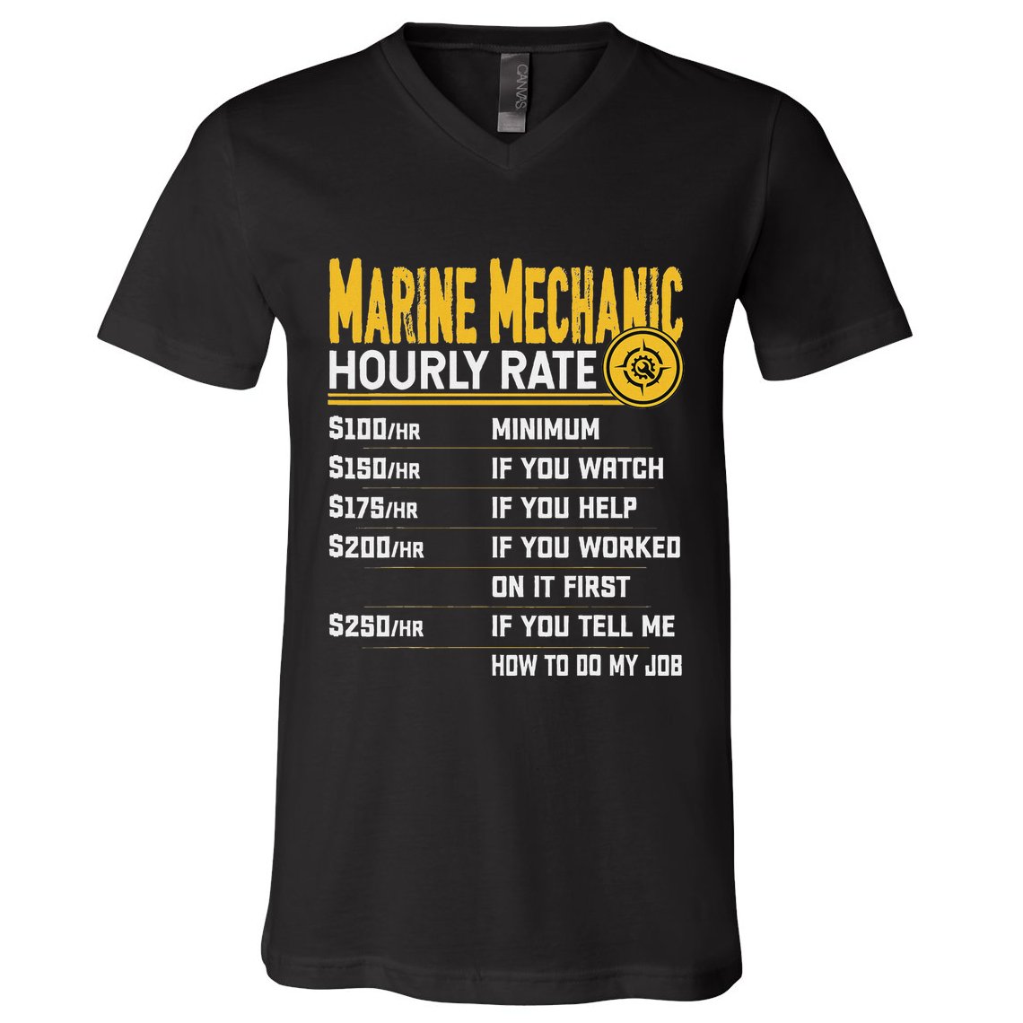 Best Marine Mechanic Hourly Rate V-Neck T-Shirt