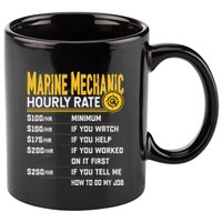 Best Marine Mechanic Hourly Rate 11oz C Handle Ceramic Mug