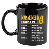 Best Marine Mechanic Hourly Rate 11oz C Handle Ceramic Mug