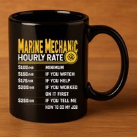 Best Marine Mechanic Hourly Rate 11oz C Handle Ceramic Mug