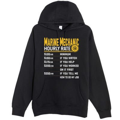 Best Marine Mechanic Hourly Rate Premium Pullover Hoodie